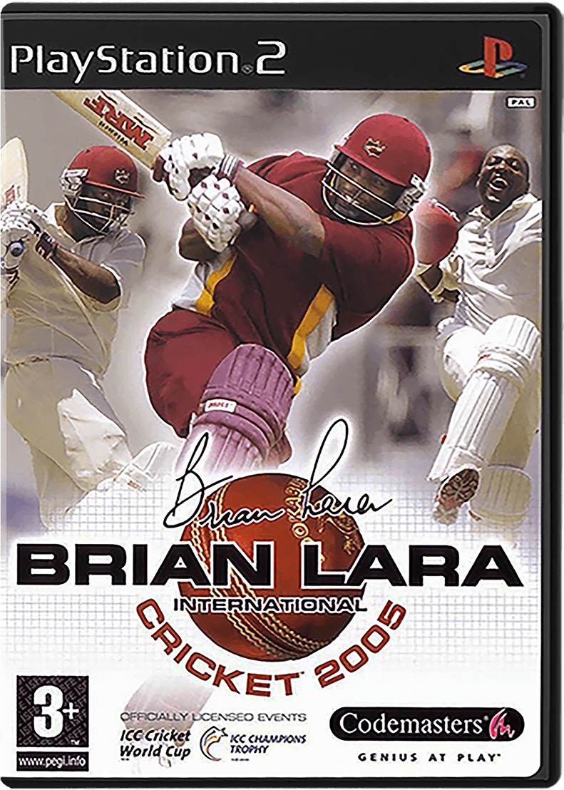 Brian Lara International Cricket 2005 box art for Playstation 2
